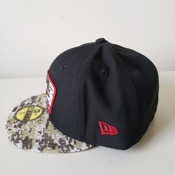 New Era Houston Texans Salute to Service 59Fifty Camo Hat Cap Fitted 7 1/2 - Picture 4 of 9